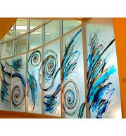 Back Printed / Stained Glass, Dubai – 6 mm UV‑Printed Decorative Tempered Glass Panels for Partitions, Doors, Ceilings, Splashbacks & Feature Walls by INFOCUS Glass & Aluminium Works, UAE